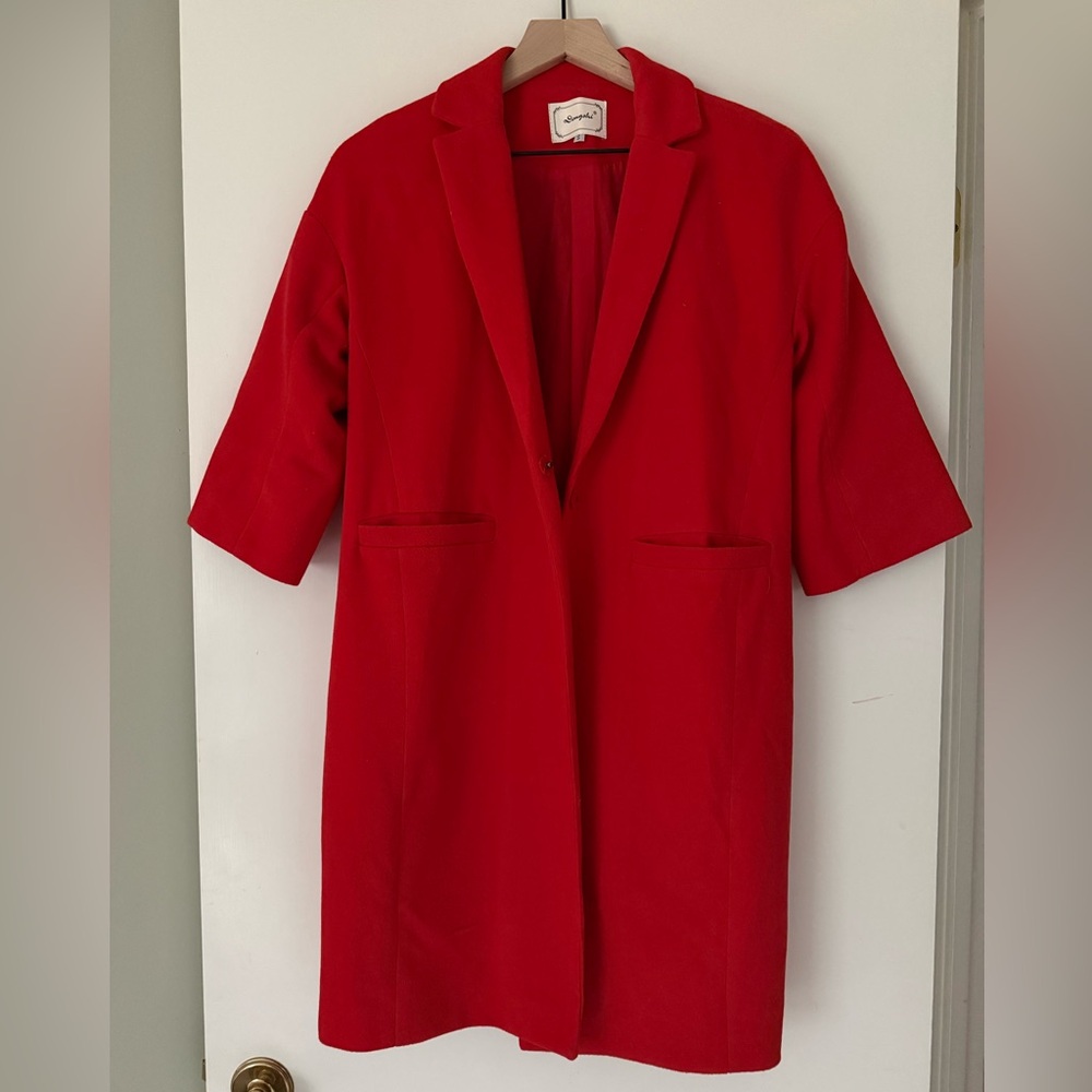 Vintage Style Red Coat Size Small